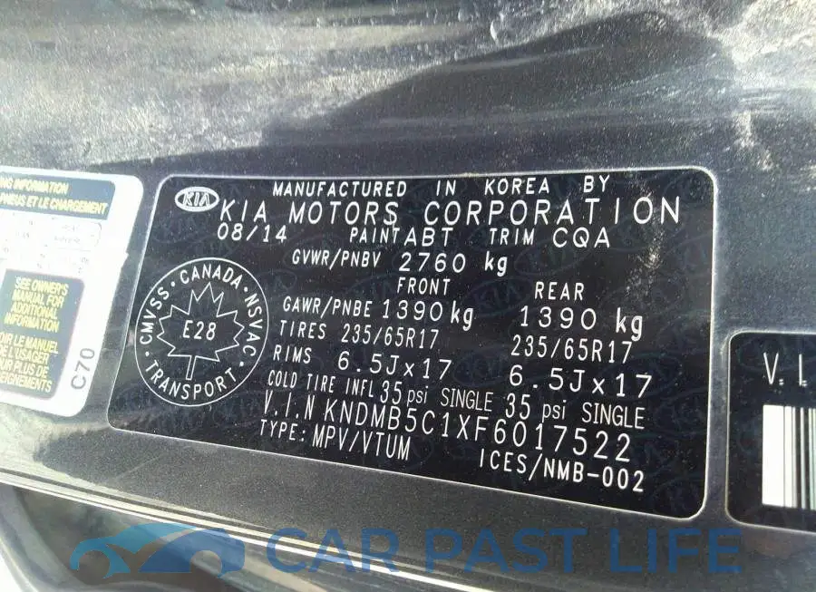 KNDMB5C1XF6017522# 9