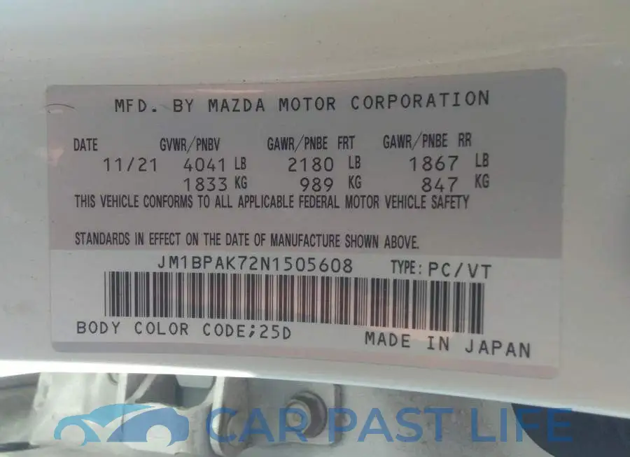 JM1BPAK72N1505608# 9