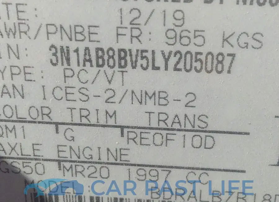 3N1AB8BV5LY205087# 9