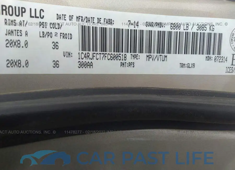 1C4RJFCT7FC600518# 9