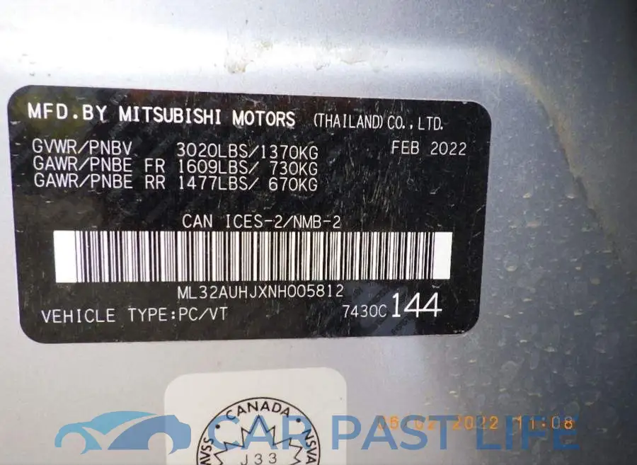 ML32AUHJXNH005812# 8