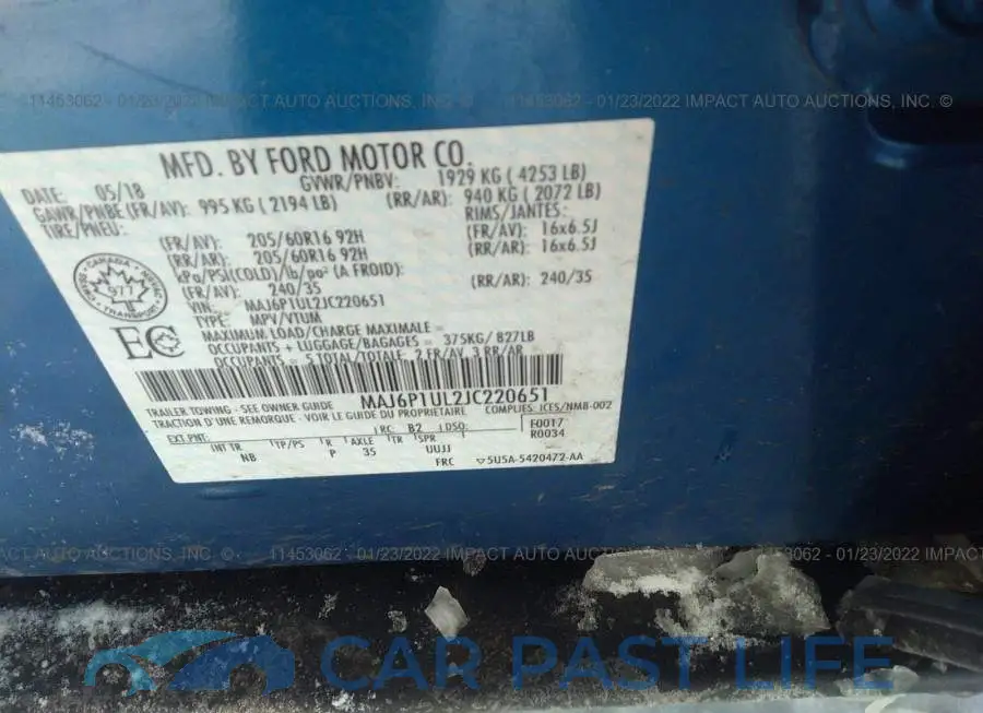 MAJ6P1UL2JC220651# 9