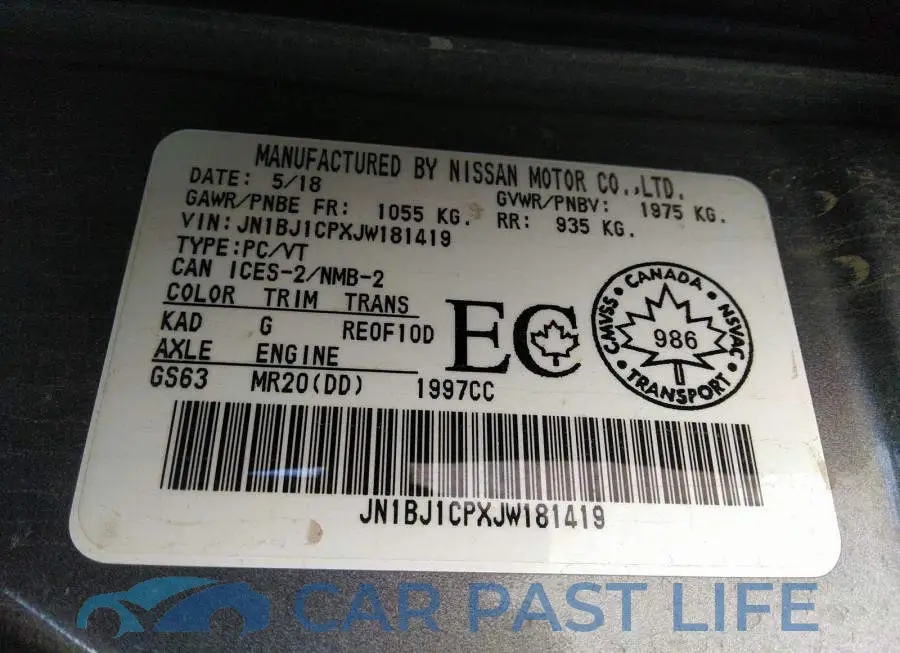 JN1BJ1CPXJW181419# 9