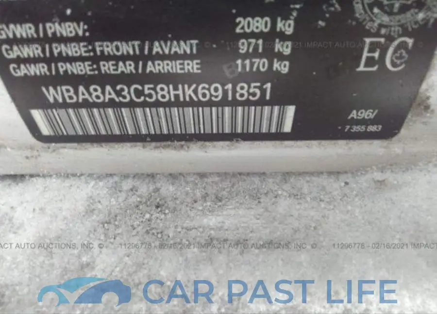 WBA8A3C58HK691851# 9