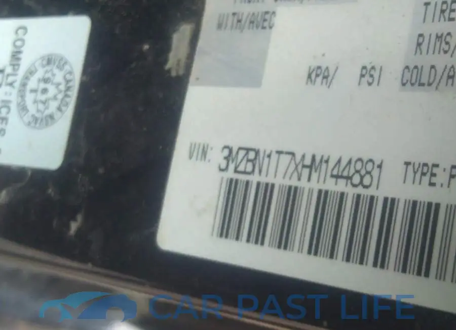 3MZBN1T7XHM144881# 9