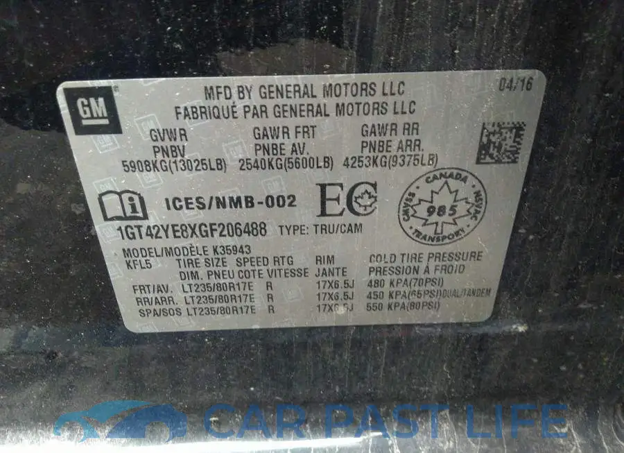 1GT42YE8XGF206488# 9