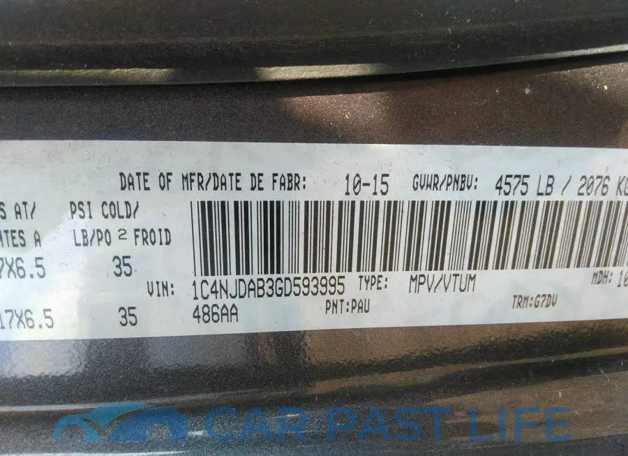 1C4NJDAB3GD593995# 9