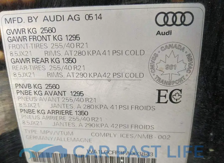 WA1LGCFP3FA003843# 9