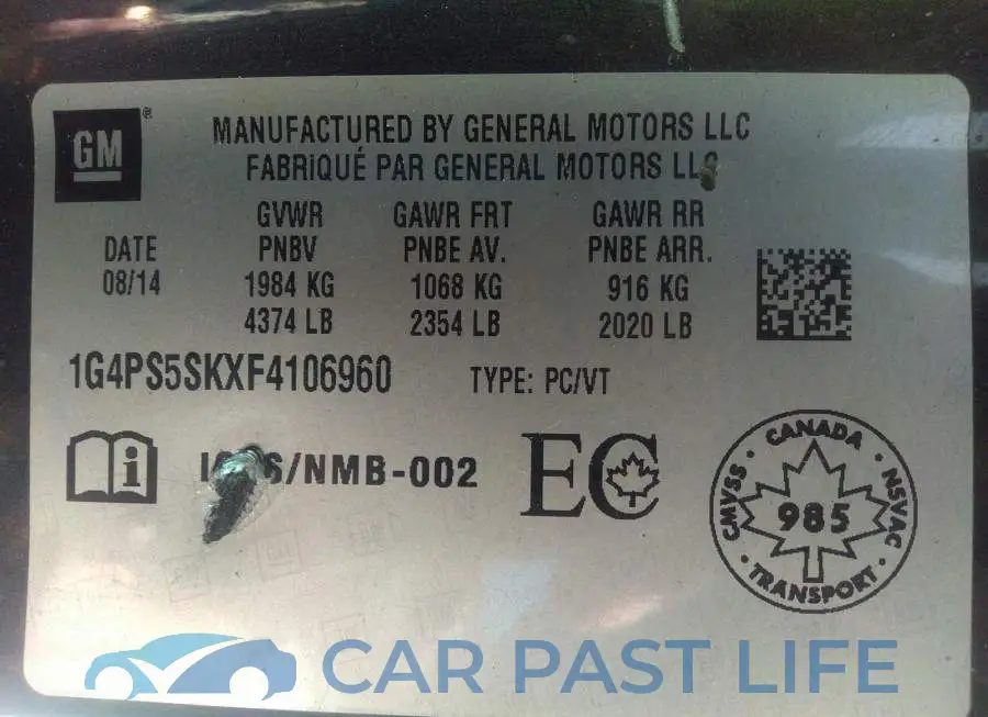 1G4PS5SKXF4106960# 9