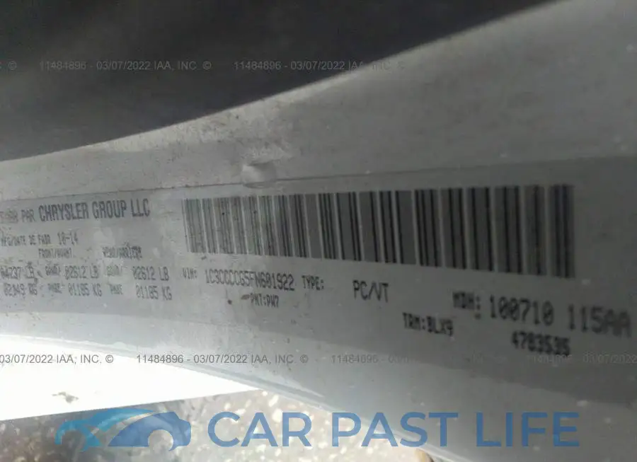 1C3CCCCG5FN601922# 9