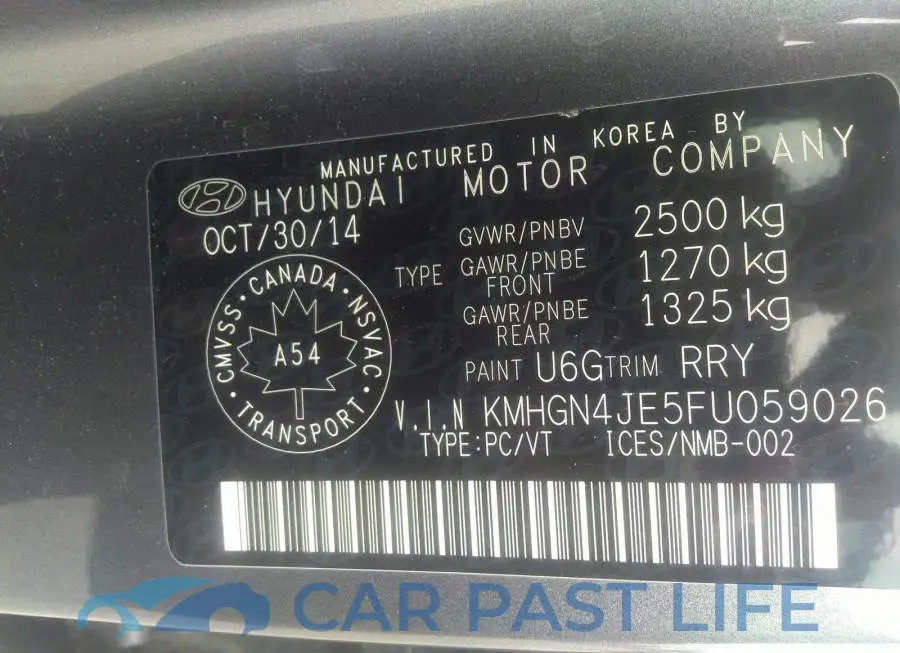 KMHGN4JE5FU059026# 9