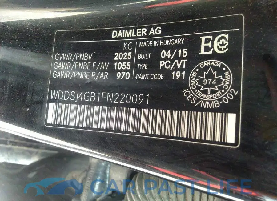 WDDSJ4GB1FN220091# 9
