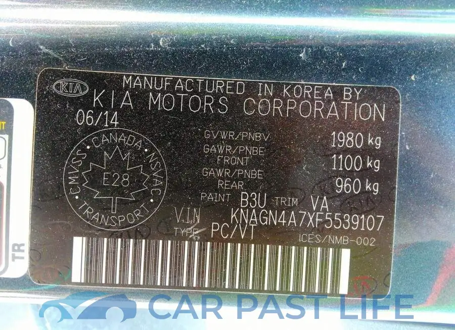 KNAGN4A7XF5539107# 9