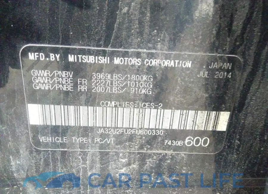 JA32U2FU2FU600330# 9