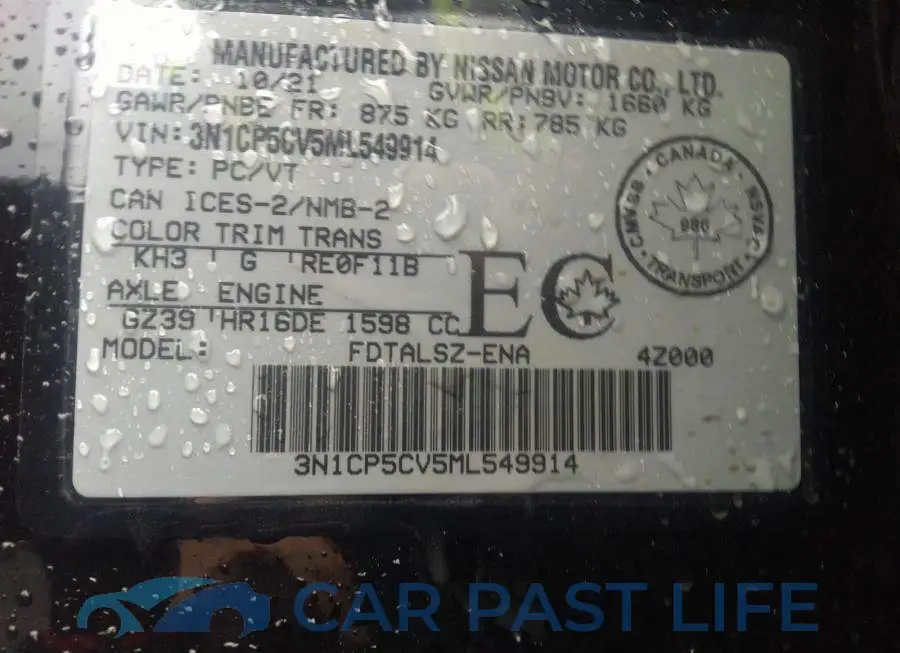 3N1CP5CV5ML549914# 9