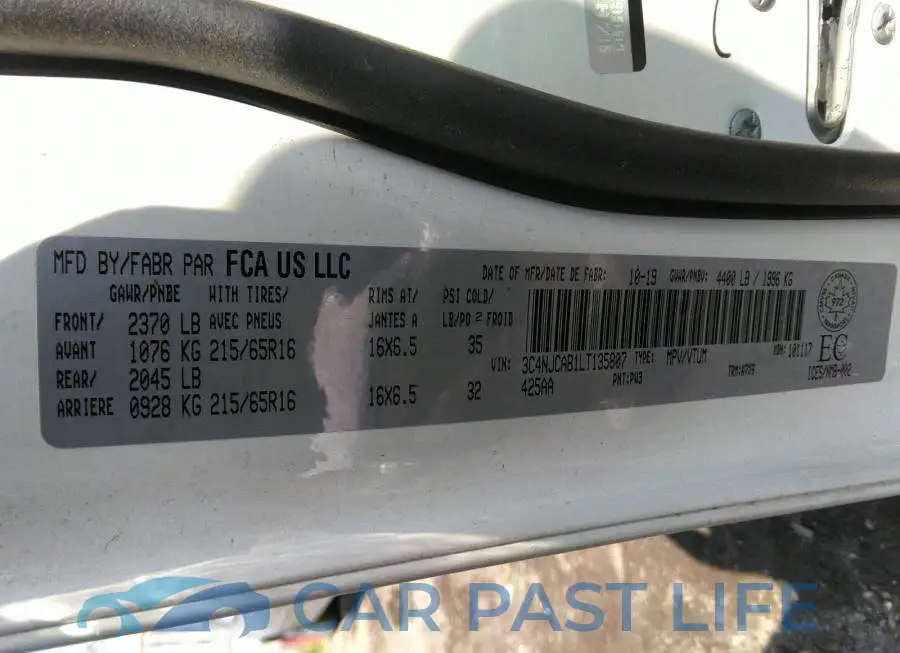 3C4NJCAB1LT135807# 9
