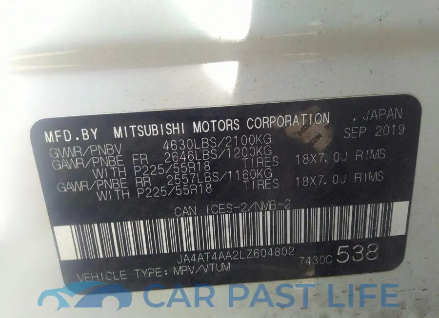 JA4AT4AA2LZ604802# 9