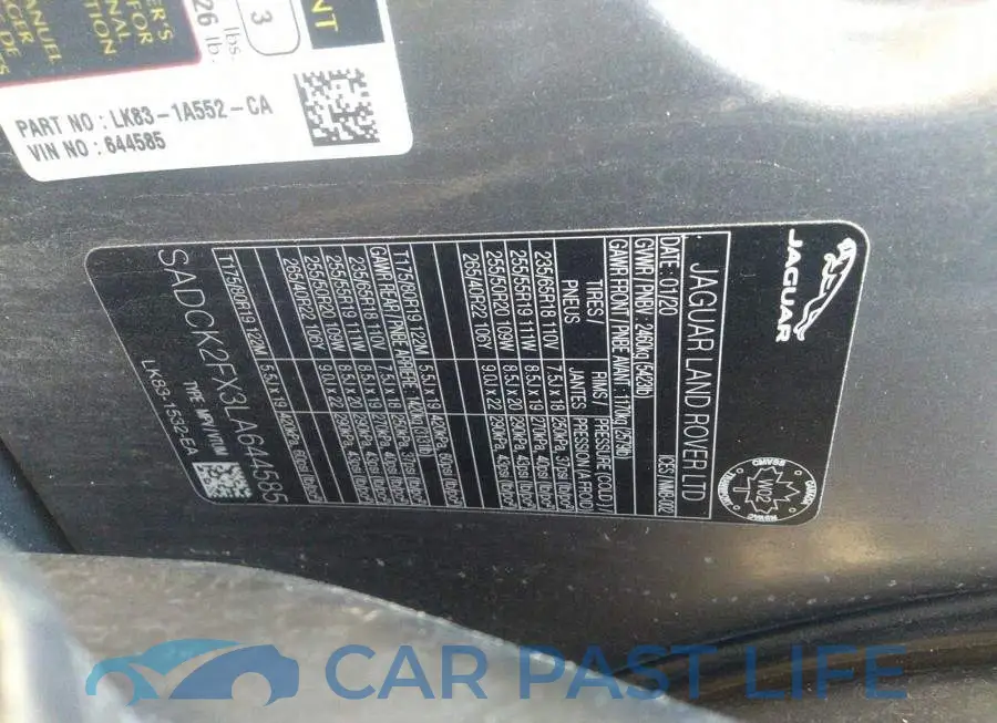 SADCK2FX3LA644585# 9