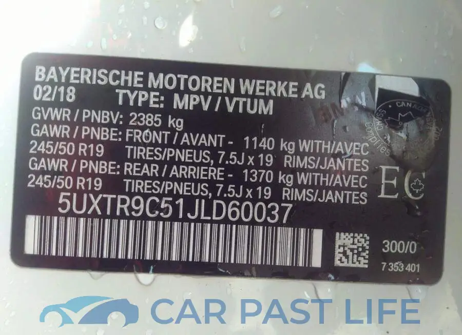 5UXTR9C51JLD60037# 9