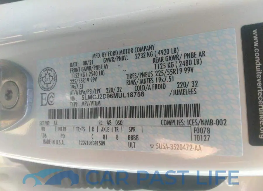 5LMCJ2D96MUL18758# 9