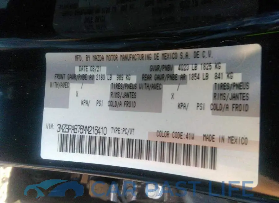 3MZBPAB76MM216410# 9