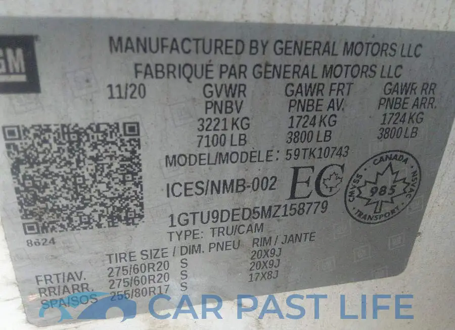 1GTU9DED5MZ158779# 9