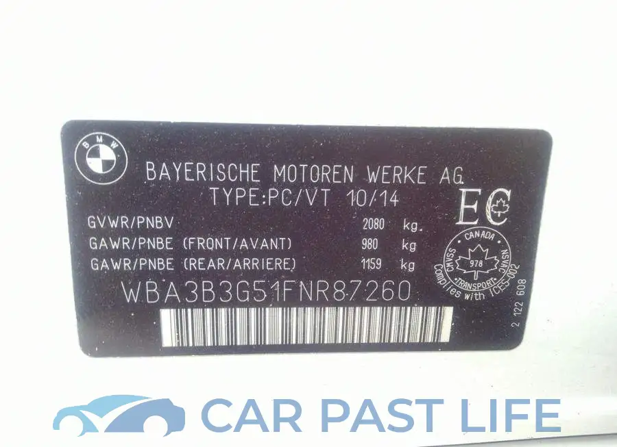 WBA3B3G51FNR87260# 9