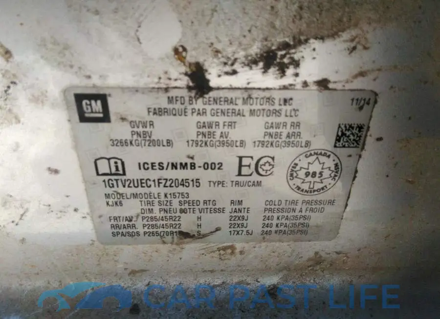 1GTV2UEC1FZ204515# 9