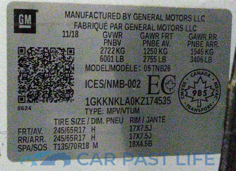 1GKKNKLA0KZ174535# 9