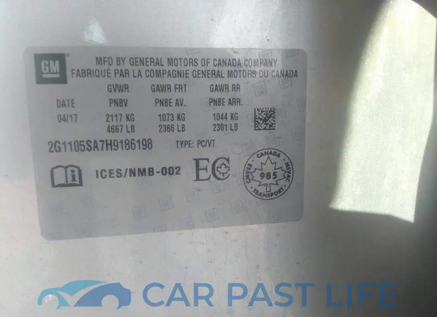 2G1105SA7H9186198# 9