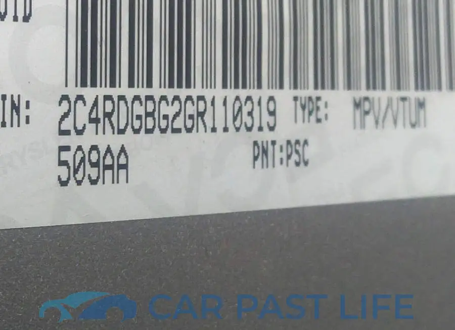 2C4RDGBG2GR110319# 9