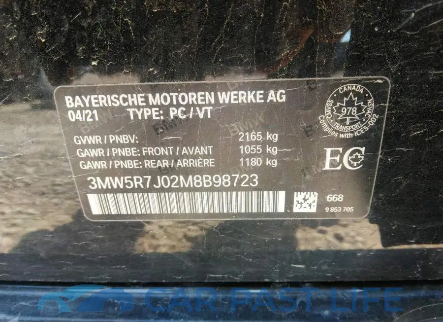 3MW5R7J02M8B98723# 9