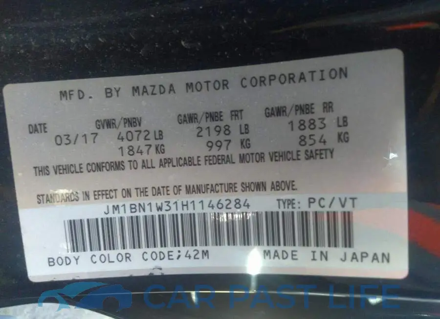 JM1BN1W31H1146284# 9