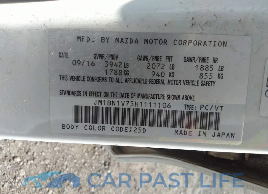 JM1BN1V75H1111106# 9
