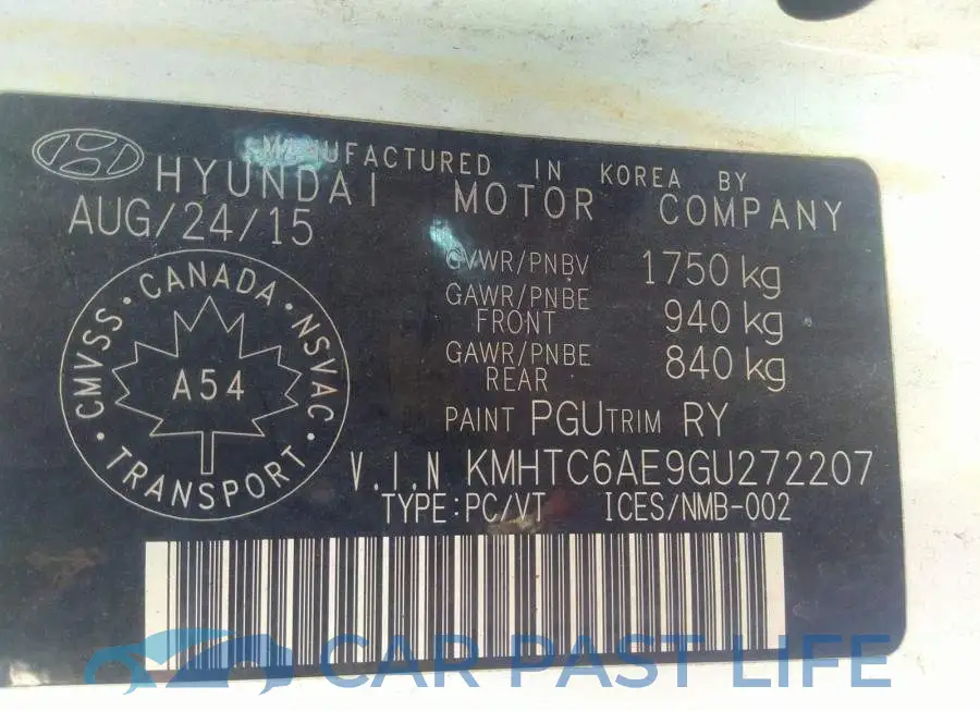 KMHTC6AE9GU272207# 9