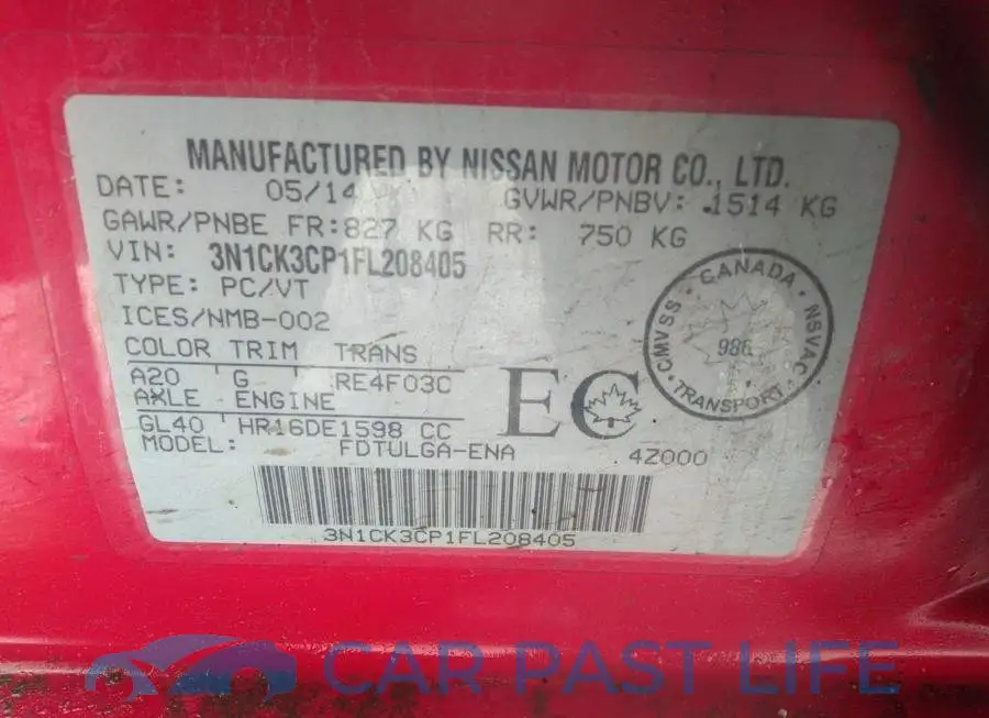 3N1CK3CP1FL208405# 9