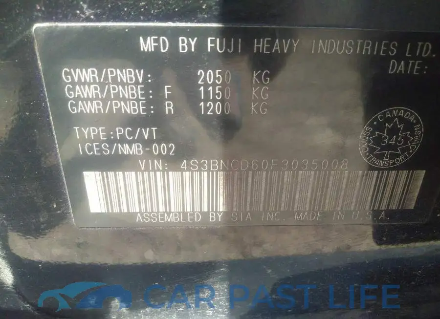 4S3BNCD60F3035008# 9