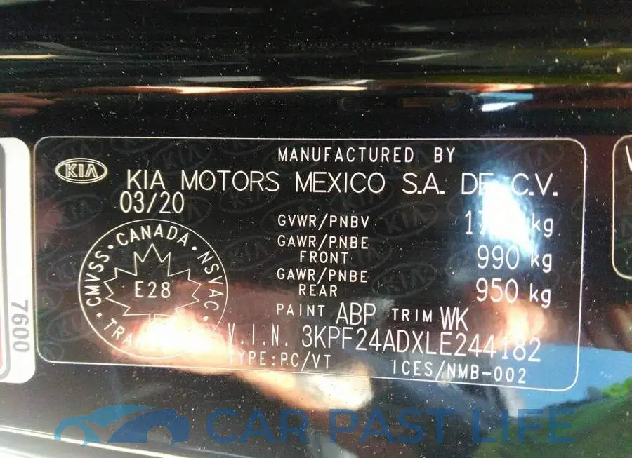 3KPF24ADXLE244182# 9
