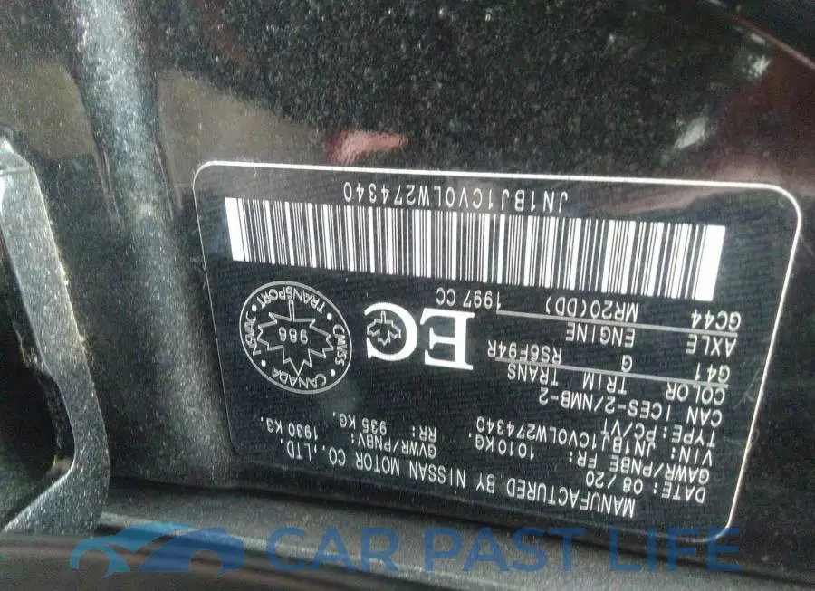 JN1BJ1CV0LW274340# 9