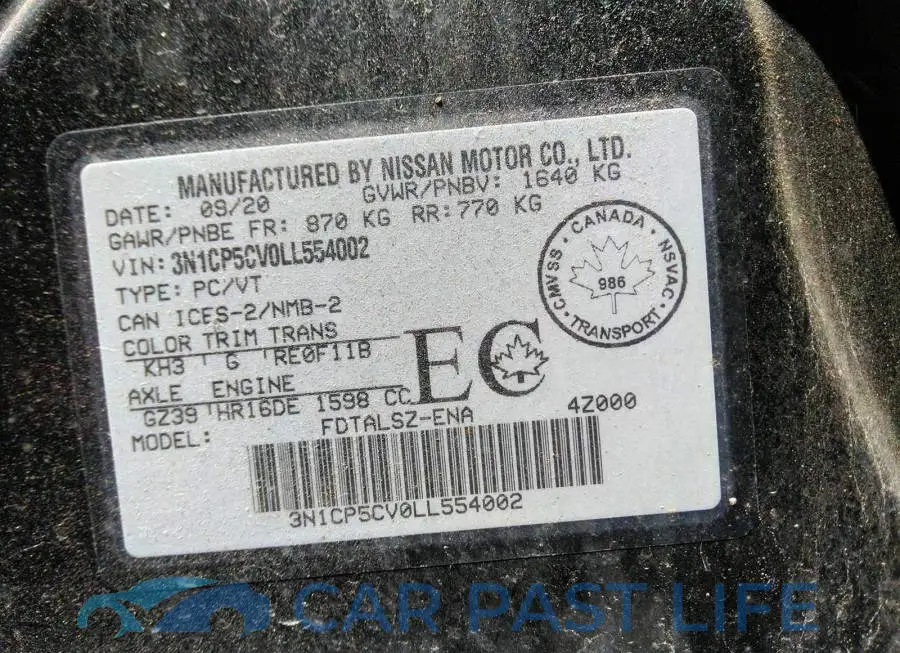 3N1CP5CV0LL554002# 9