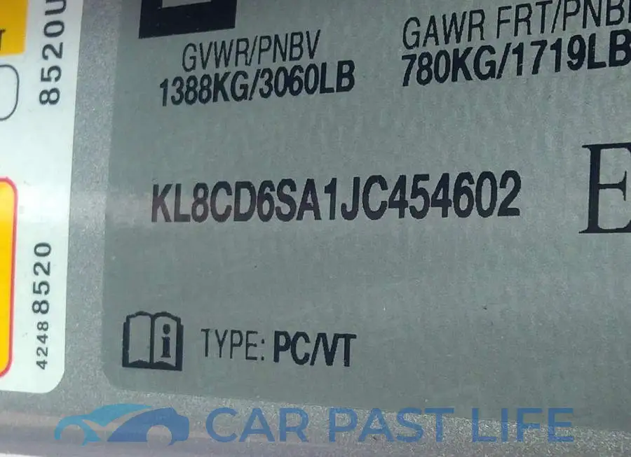 KL8CD6SA1JC454602# 9
