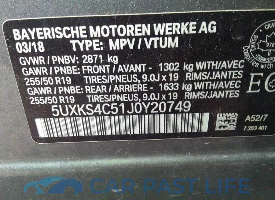 5UXKS4C51J0Y20749# 9