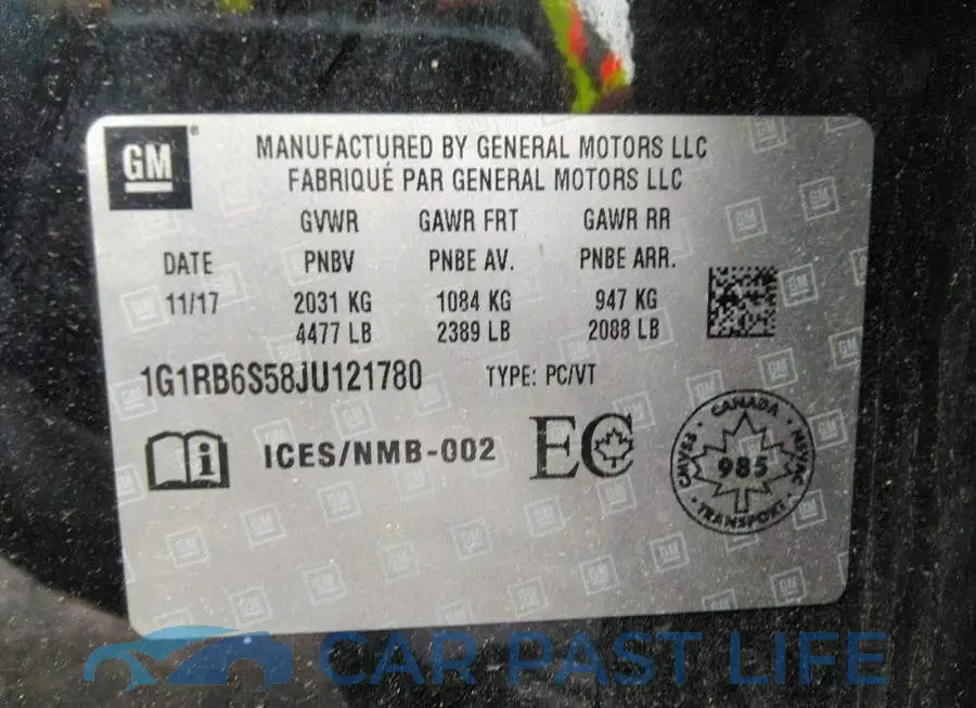 1G1RB6S58JU121780# 9