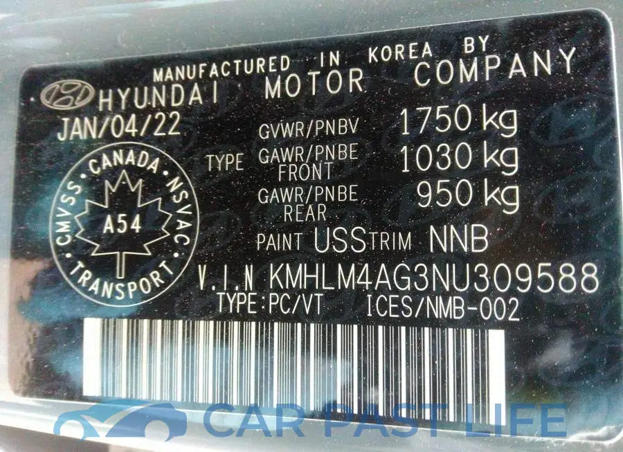 KMHLM4AG3NU309588# 9