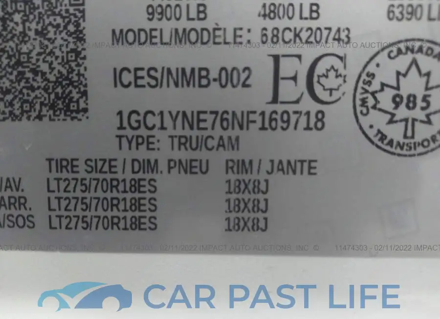 1GC1YNE76NF169718# 9