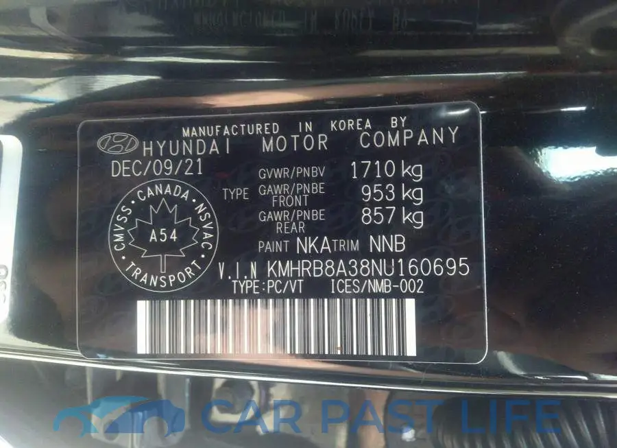 KMHRB8A38NU160695# 9