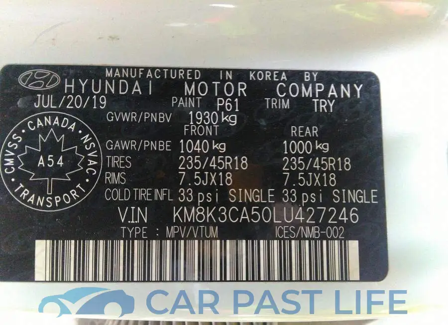 KM8K3CA50LU427246# 9