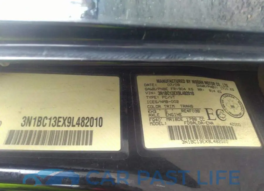3N1BC13EX9L482010# 9