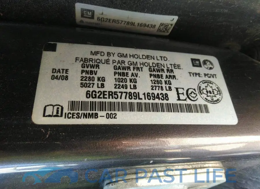 6G2ER57789L169438# 9