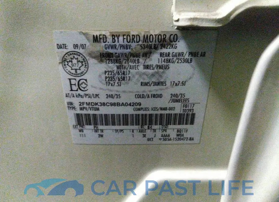 2FMDK38C98BA04209# 9